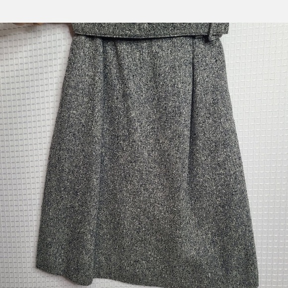 COPY - Talbots Gray Dress with Elegant Lace and Flowy Skirt - Picture 4 of 12
